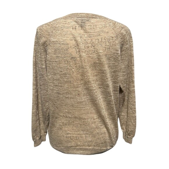 J CREW WOMEN'S TAN BEIGE MARLED LINEN BLEND ZIP UP CARDIGAN JACKET SWEATER S - Picture 3 of 11